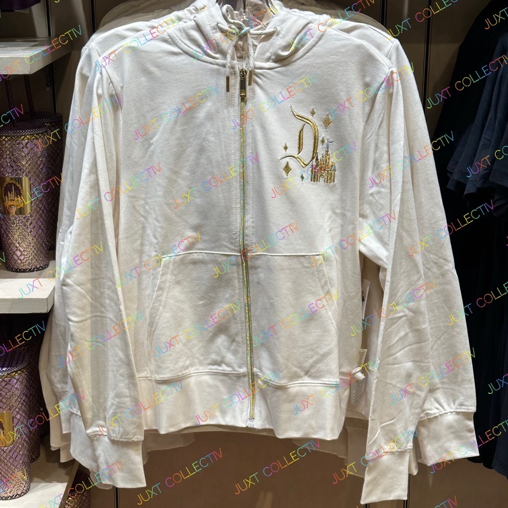 Disney Parks Disneyland 70th Anniversary Celebration Gold Castle Zip Up Hoodie - Picture 3 of 6
